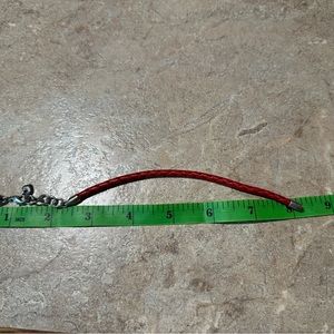 Brighton Red Braided Leather Bracelet with Extender 8 1/2 Inches